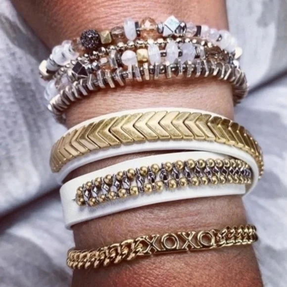 Stella & Dot | Retired Mixed Metal Bangle Wrap Keely Bracelet - Picture 5 of 8